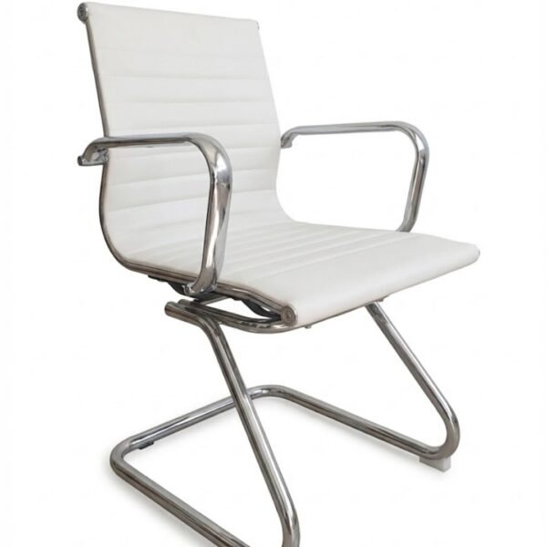 Silla Aluminum fija trineo baja blanca