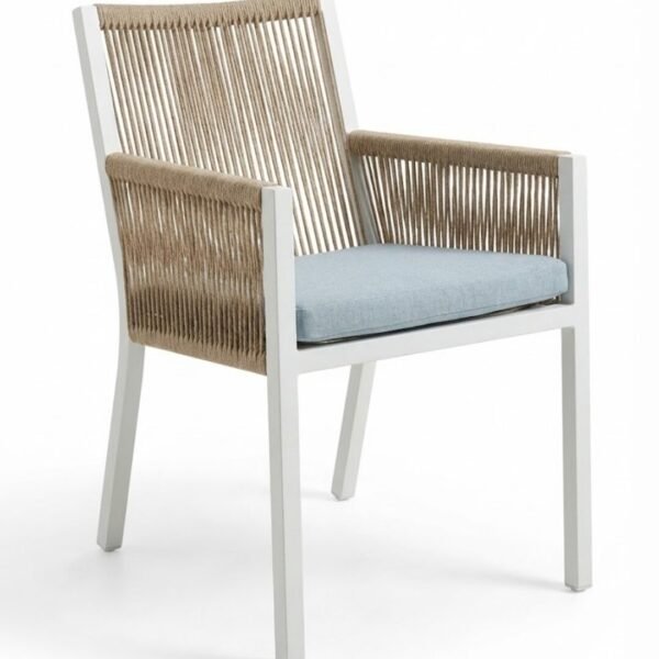 Silla Lis Aluminio blanco soga y almohadón