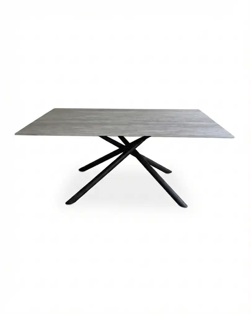 16 Mesa base de metal negro/tapa de porcelanato 1,80x0,90 - Imagen 1