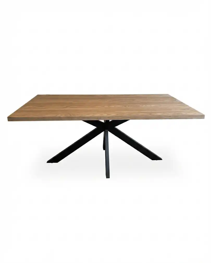 18 Mesa base de metal negro/tapa medera - Imagen 1