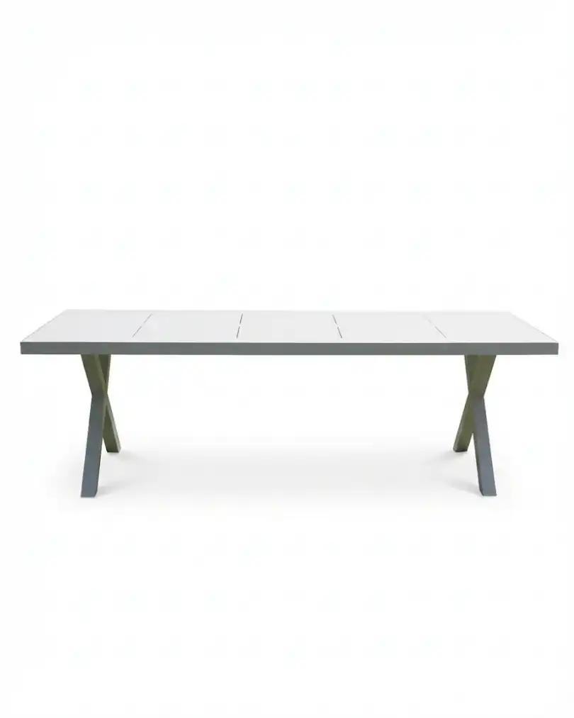 6 Mesa Alzi alu blanco - Imagen 1