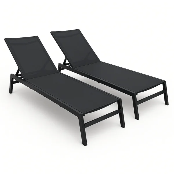 Reposera Krabi Grey 100% Aluminio x 2 Unidades