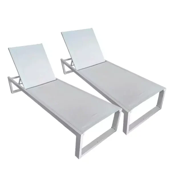 Reposera Marbella Blanca 2 Unidades