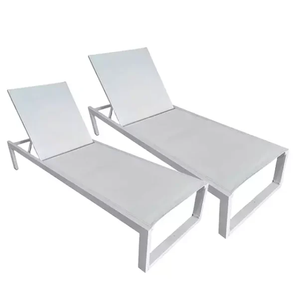 Reposera Niza Blanca x 2 Unidades