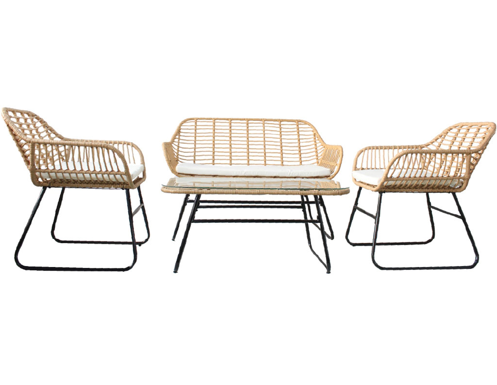 IMG_0611 Set Maui Beige , 1 Sillon Doble de 1,20 x 0,65 x 79 2 Sillas , Mesa 90X65X79 - Imagen 1