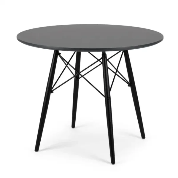Mesa Eames Negra de 1 mt de Diametro